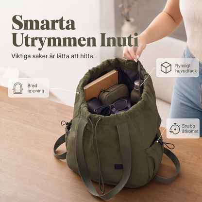 🎒Dameveske med snøring og stor kapasitet