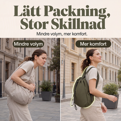 🎒Dameveske med snøring og stor kapasitet